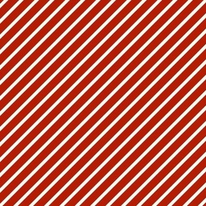 Small Scale- Diagonal Red Stripes