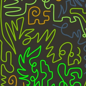 Squiggles, greens