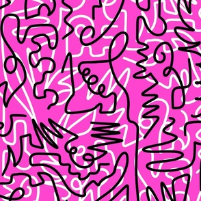Squiggles, pink