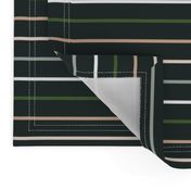 Woodland stripe - marine/pink/green