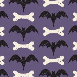 2" Halloween Bat Bone Purple