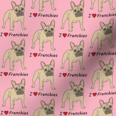 I love Frenchies on pink