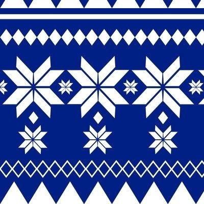 Nordic Snowflake Fabric, Wallpaper and Home Decor