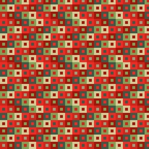 christmas squares - xmas geometric fabric and wallpaper