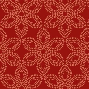 Victorian Lace - Cranberry Red - Medium