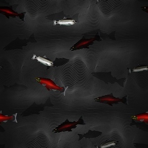 Fish Traffic (Greyscale BG)