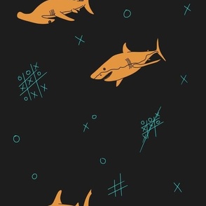 Shark Tac Toe, orange