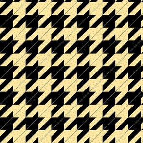 spotted hounds tooth - yellow and black