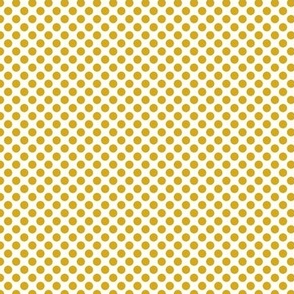 mini polka dots // victorian floral - mustard yellow