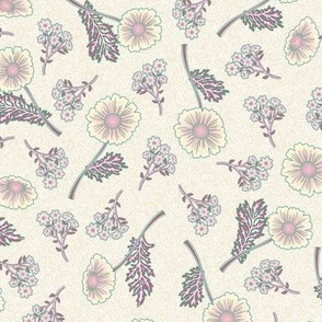 victorian tossed floral - soft pink
