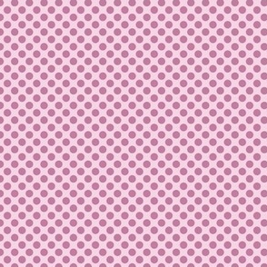 mini polka dots // victorian floral - rose pink