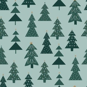 christmas trees fabric - holiday xmas fabric 