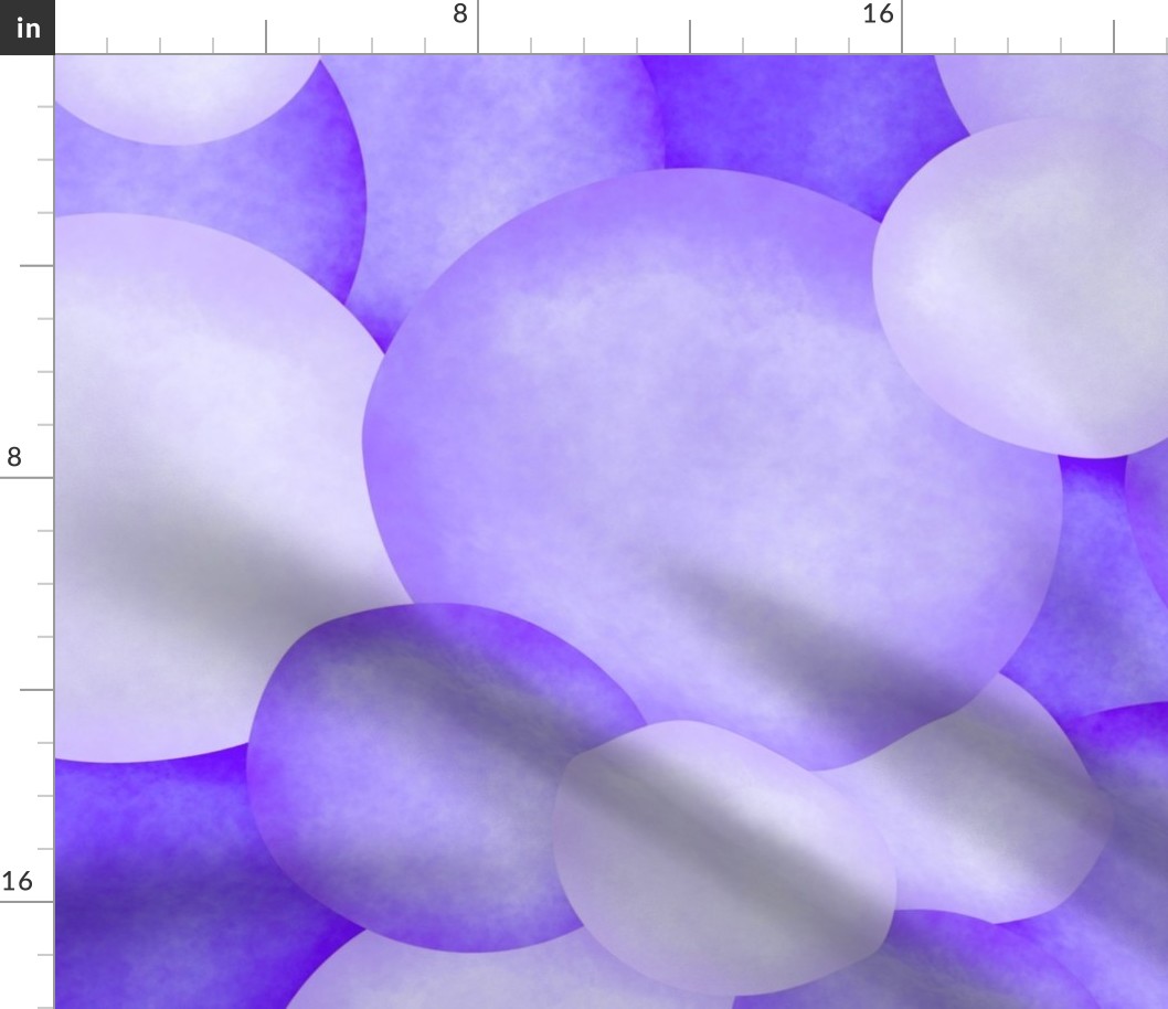 Huge overlapping Purple Dots, Watercolor, JUMBO, bold abstract