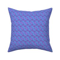 Leaf Pattern, Purple & Blue