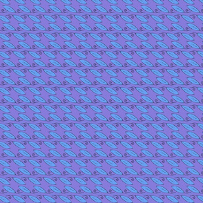 Leaf Pattern, Purple & Blue