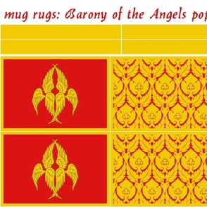 mug rugs: Barony of the Angels (SCA)
