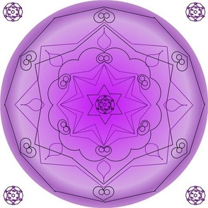 Mandala in violet background