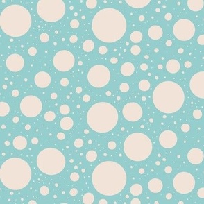 Bubbles ||  White Bubbles on Blue || Coastal Christmas Collection by Sarah Price