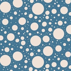 Bubbles || White Bubbles  on  Navy Blue || Coastal Christmas Collection by Sarah Price
