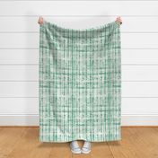 Shabby Chic Worn Textured Check in Green