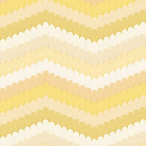 Crochet Waves - Bright Yellow Shades / Large