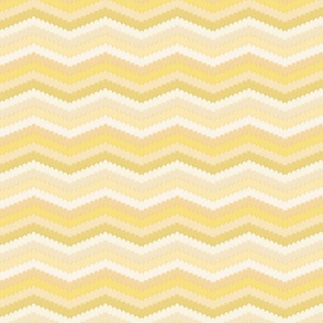Crochet Waves - Bright Yellow Shades / Medium