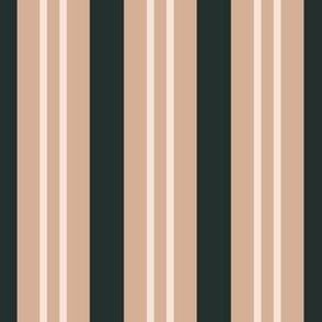 Double stripe- barely pink on rosy brown 