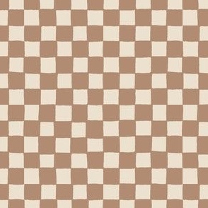 Checkerboard in brown