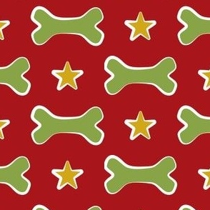 Medium Christmas Dog Bones and Stars