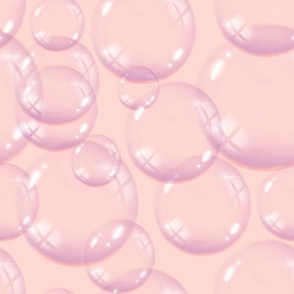 Pink Bubbles Fabric, Wallpaper and Home Decor | Spoonflower