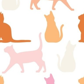 cats: sunburst, beach umbrella, pink sparkle, tangy, buff, pink razz