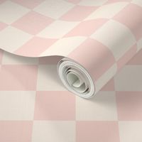 Misty Rose and Cream Checkers - Retro Checked Plaid