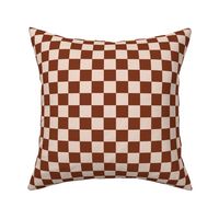 Cinnamon and Neutral Tan Checkers - Retro Checked Plaid