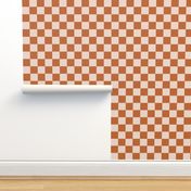 Pale Ruddy Brown and Neutral Tan Checkers - Retro Checked Plaid