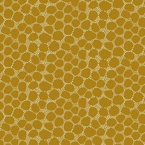 Pebble Pattern in Off White on Ocre