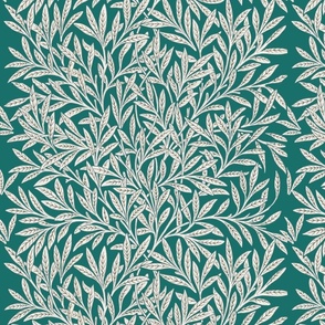 William Morris Modified Willow Leaves on Green Large