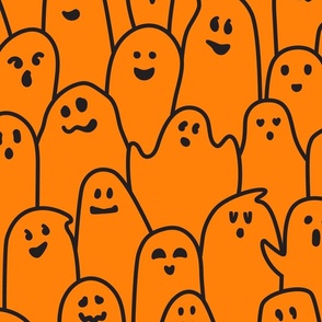 Orange and Black Ghosts - Large