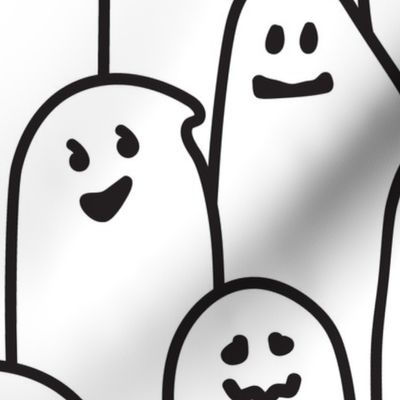 Black and White Ghosts - Large