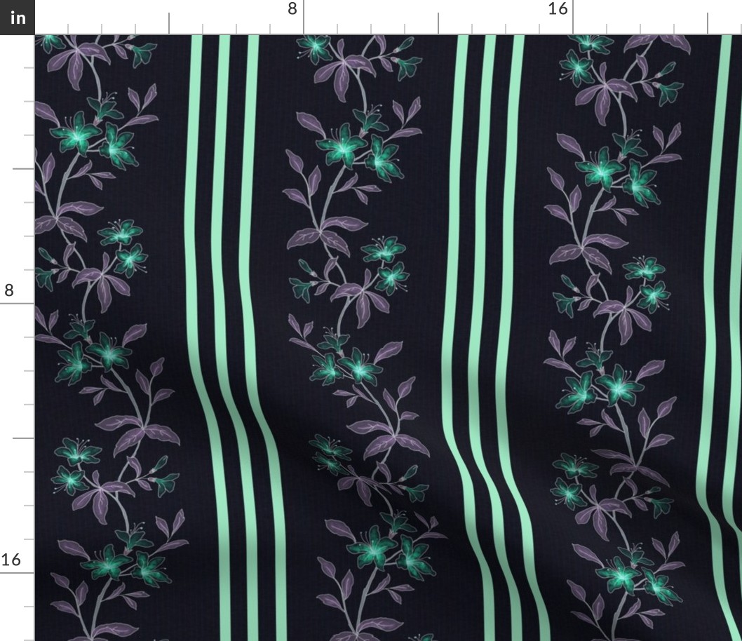 Otherworldly Floral Stripe