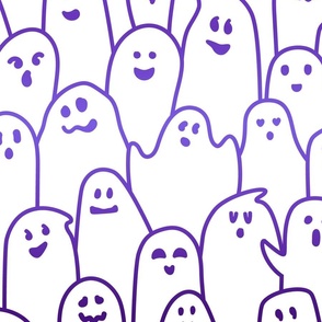 Purple and White Ghosts - Large