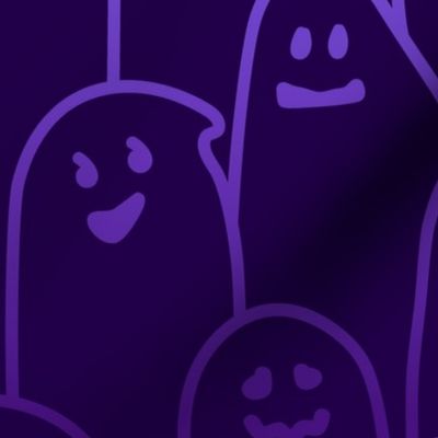 Ombre Purple Ghosts - Large