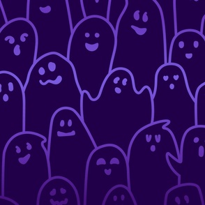 Ombre Purple Ghosts - Large