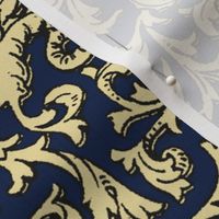 Here There Be Dragons ~ Navy & Gold