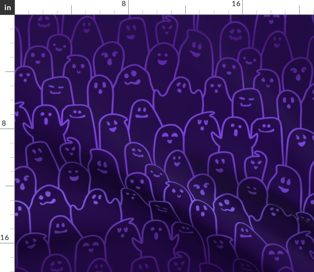 Ombre Purple Ghosts - Medium