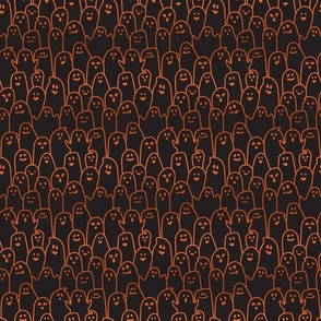 Ombre Orange and Black Ghosts - Small