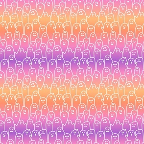 Pink Purple Orange Ghosts - Small