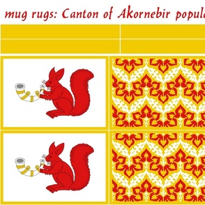 mug rugs: Canton of Akornebir (SCA)