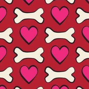 2" Dog Bones and Hearts