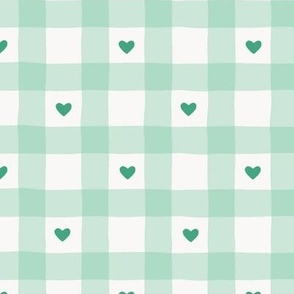 Heart Checks in Green (Medium)