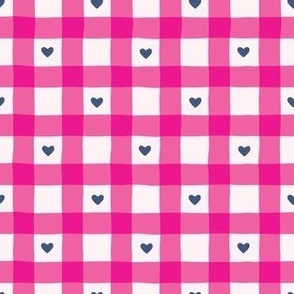 Heart Checks in Pink (Small)